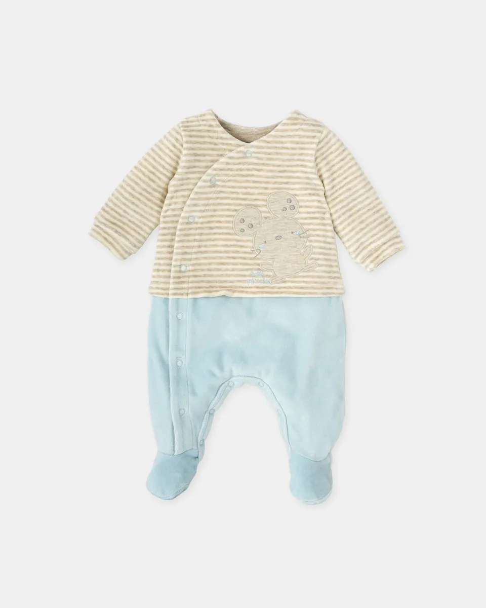 

Комбинезон с ножкой в виде маленькой голубой мышки Tutto Piccolo