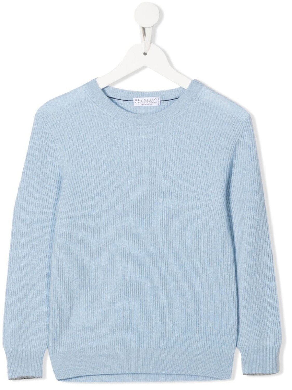 

Brunello Cucinelli Kids кашемировый джемпер с круглым вырезом, синий