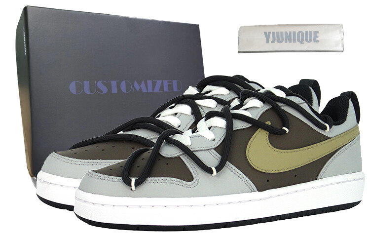 

Кроссовки Nike Court Borough Skateboarding Shoes Women's Low-top Yellow, светло-серый