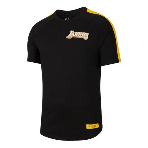 

Футболка los angeles lakers ce nba quick dry short sleeve black Nike, черный