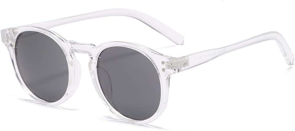 

Винтажные маленькие круглые солнцезащитные очки LVTFCO для женщин и мужчин, классические, ретро, ​​для активного отдыха, вождения, зеленые, черные, из ацетата с заклепками, Clear