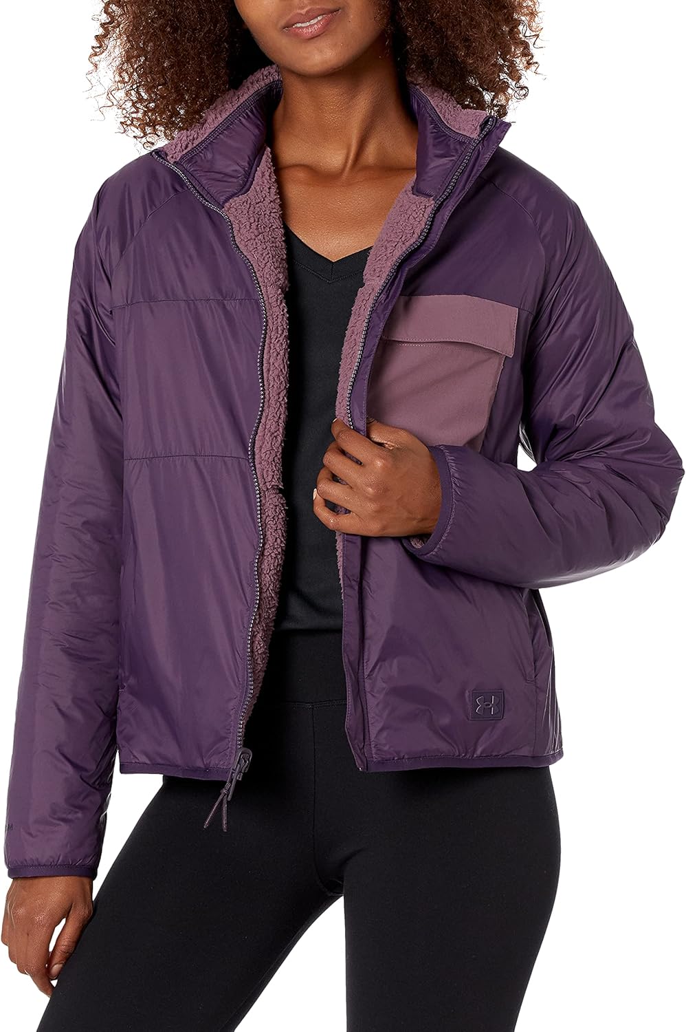 

Женская двусторонняя куртка Latitude с застежкой-молнией Under Armour, Ash Plum (554)/Black