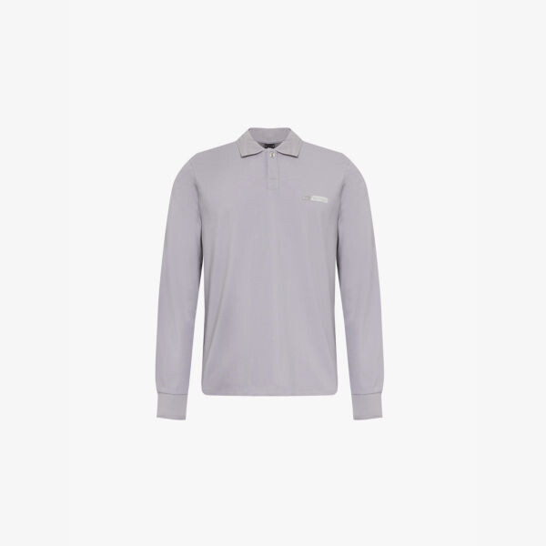

Рубашка поло Tilt с длинными рукавами из хлопка-пике Ps By Paul Smith, серый