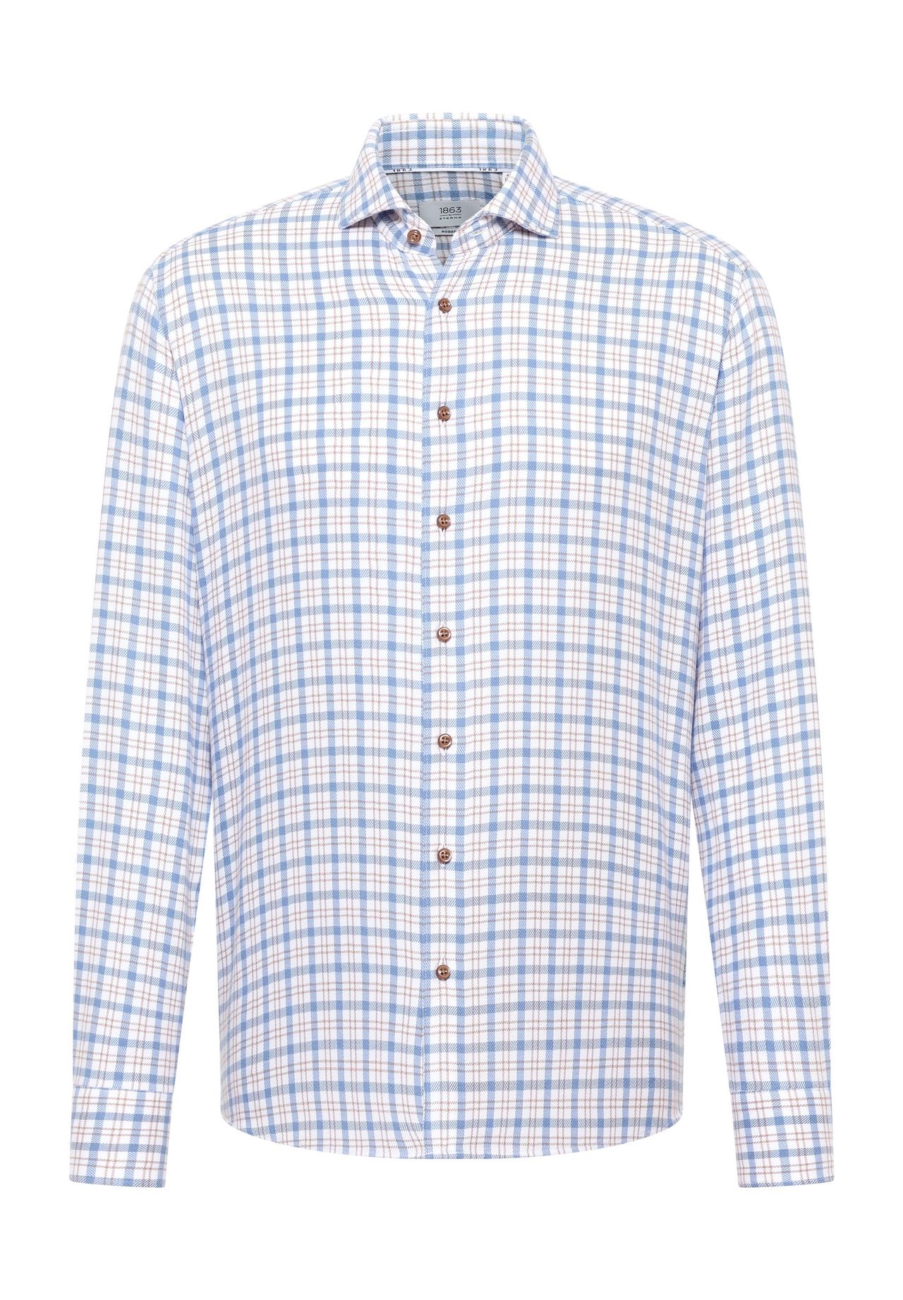 

Хлопковая рубашка MODERN FIT ETERNA, цвет Caramell