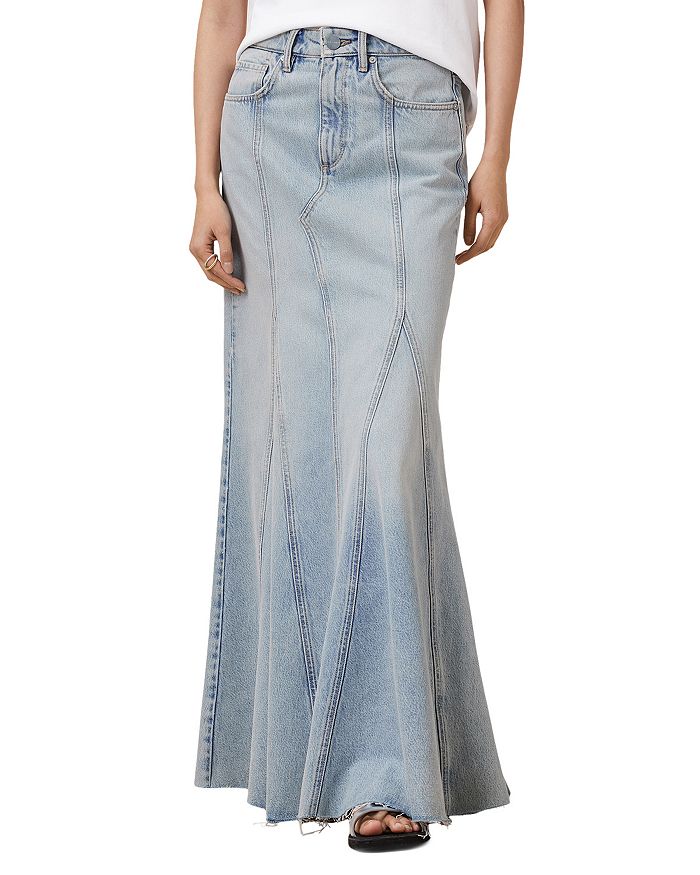 

Юбка макси Alma Denim ALLSAINTS, синий