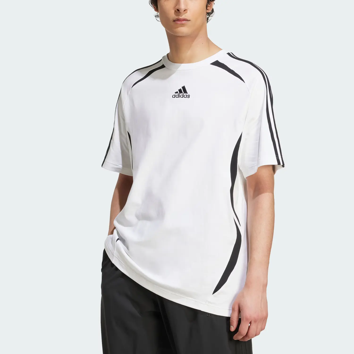 Футболка Teamgeist с тремя полосками Adidas, белый — фото 2