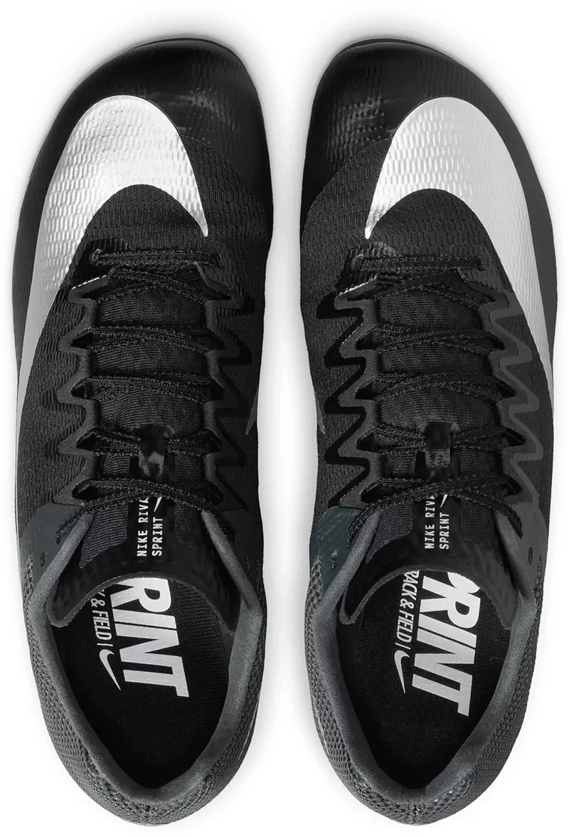 Легкоатлетические кроссовки Nike Zoom Rival для спринта, черный/белый — фото 2