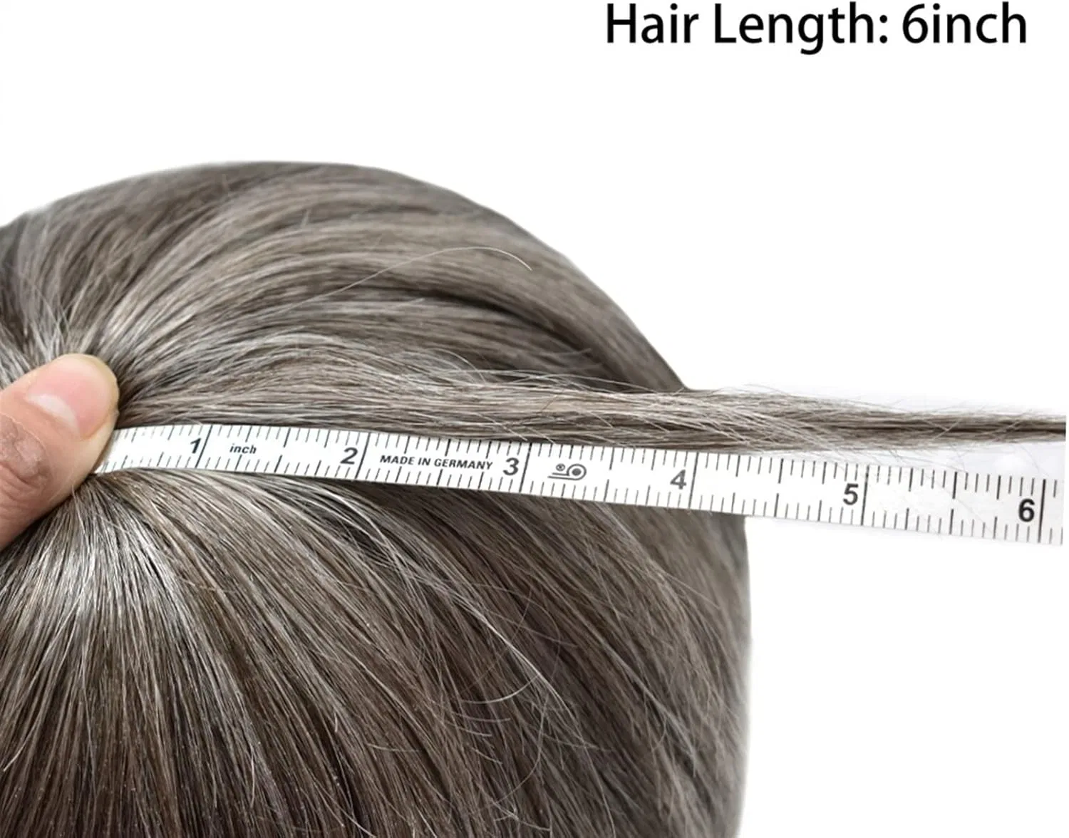Мужской парик из индийских натуральных волос «0.1-0.12mm Full PU Injected Thin Skin» Xxad553Ty, 6 Inches — фото 2