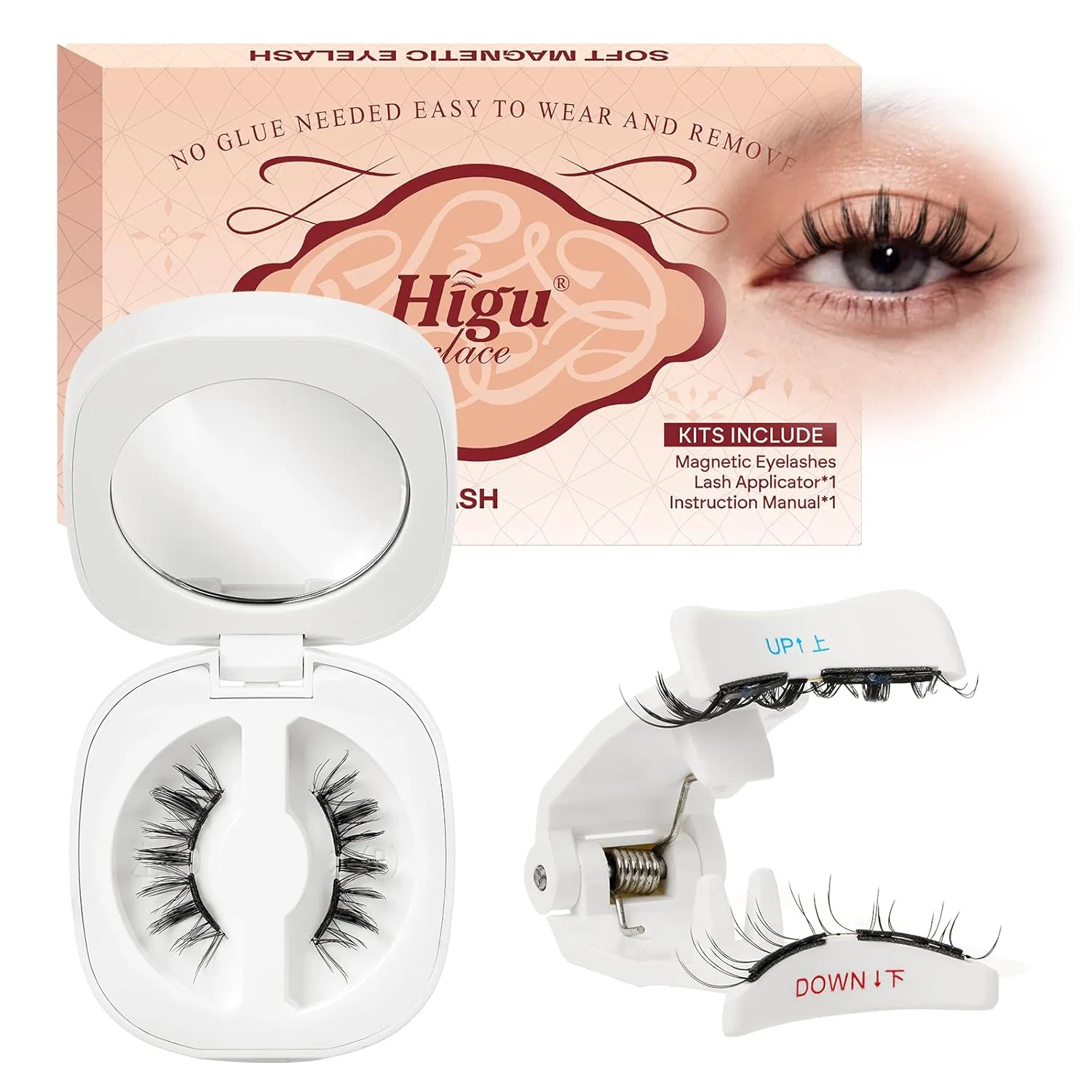 Магнитные ресницы «SET-C» с аппликатором от Higu clace Higu Clace, Set-C