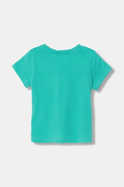 Футболка с принтом и пайетками United Colors of Benetton, бирюзовый — фото 2