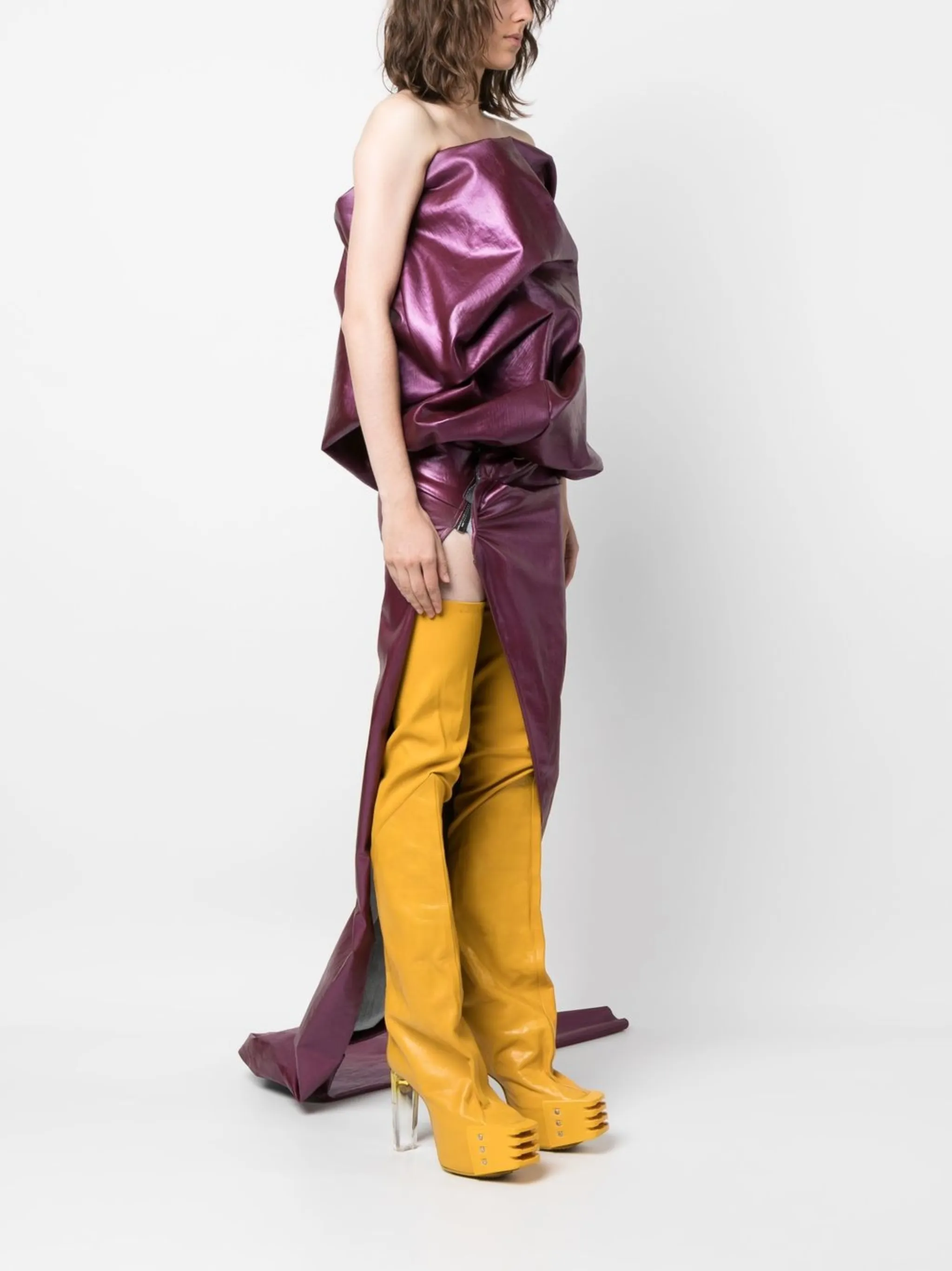 Топ-бюстье Hun без бретелей Rick Owens, розовый — фото 3