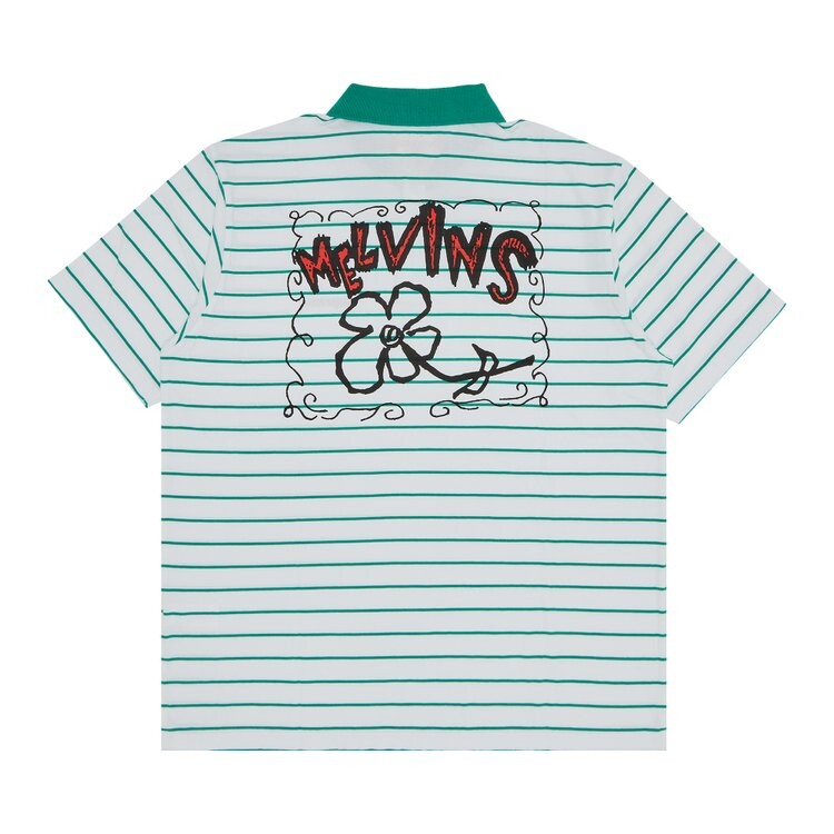 Поло Supreme x Melvins Stripe Short-Sleeve Polo, белый — фото 2