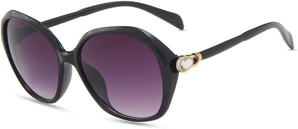 

Большие женские солнцезащитные очки в винтажном стиле, каплевидные, с кристальными вставками на дужках, защита от УФ-излучения UV400, для путешествий HCPIHF, C1 Black Gray