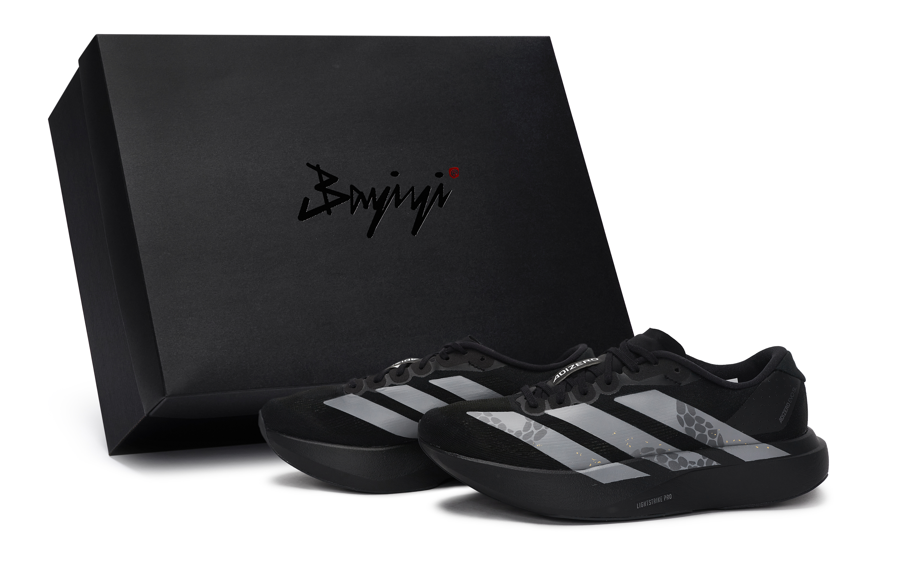 

Adidas Кроссовки Adizero Evo SL с низким верхом, противоскользящие, износостойкие, мужские, черно-серо-золотистые