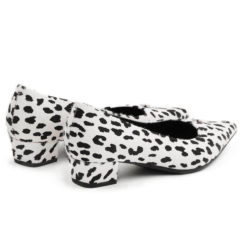 SMFK Женские туфли на платформе с леопардовым принтом белые, цвет White Leopard Print — фото 4