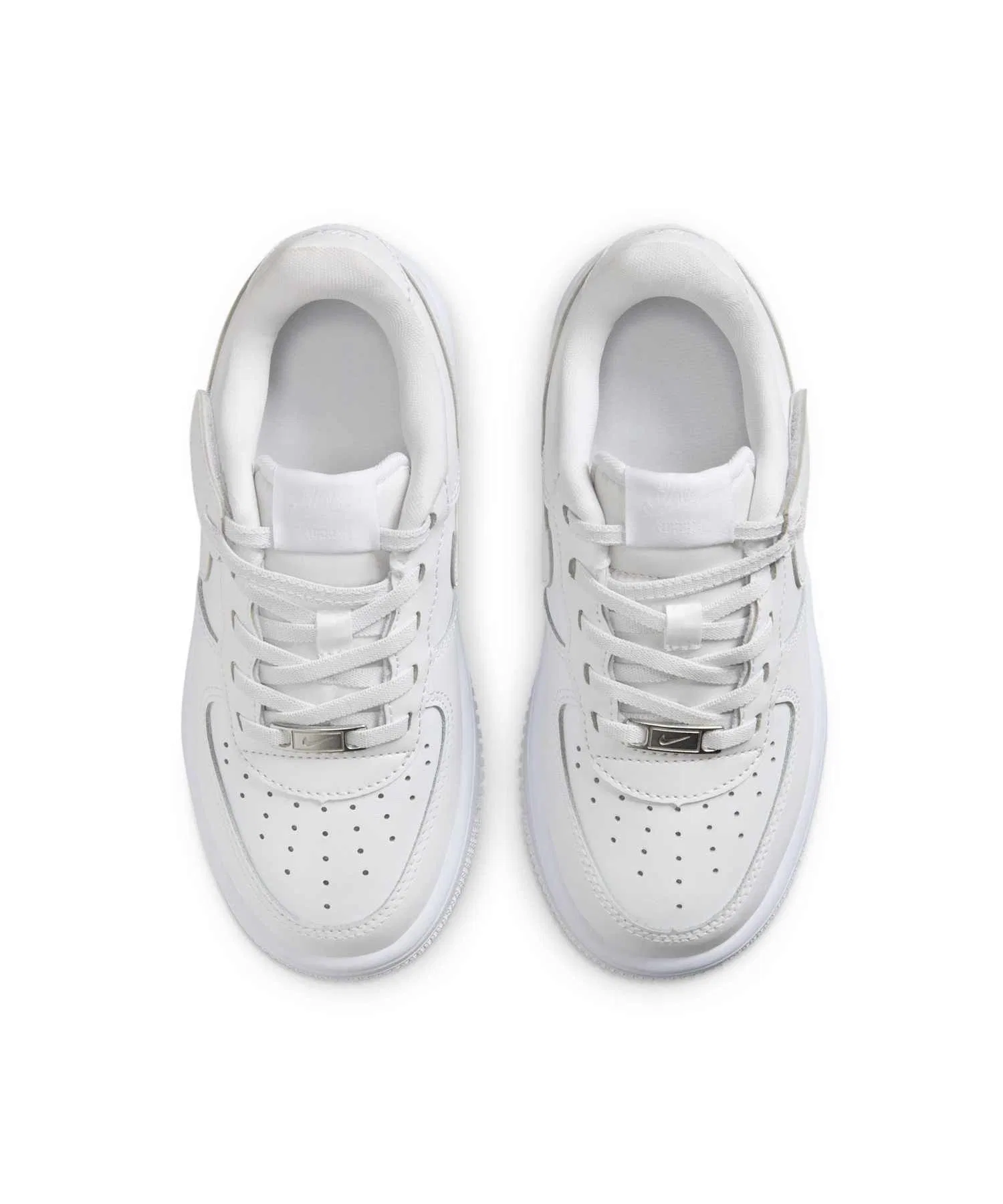 Детские кроссовки NIKE Force 1 Low EasyOn из искусственной кожи белые — фото 4