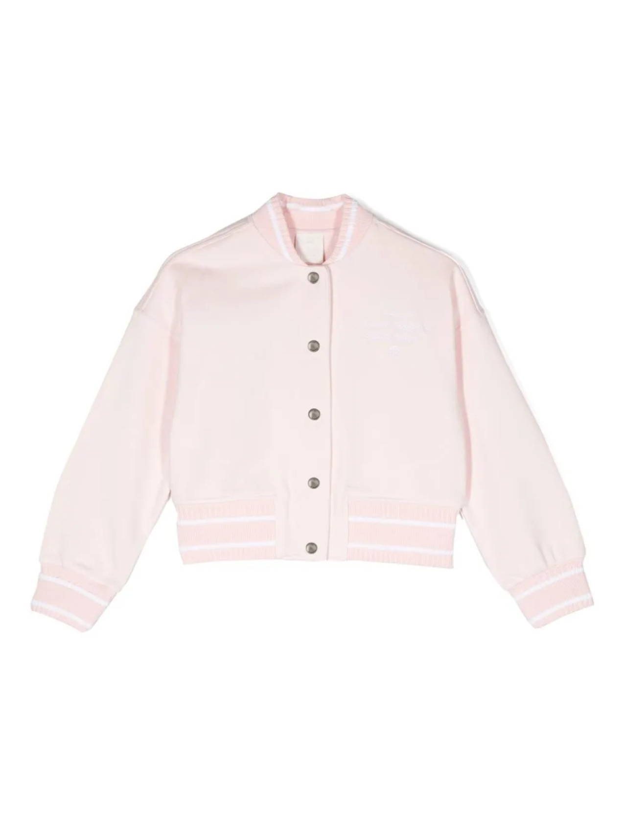 

Givenchy Kids бомбер с отделкой в полоску, розовый