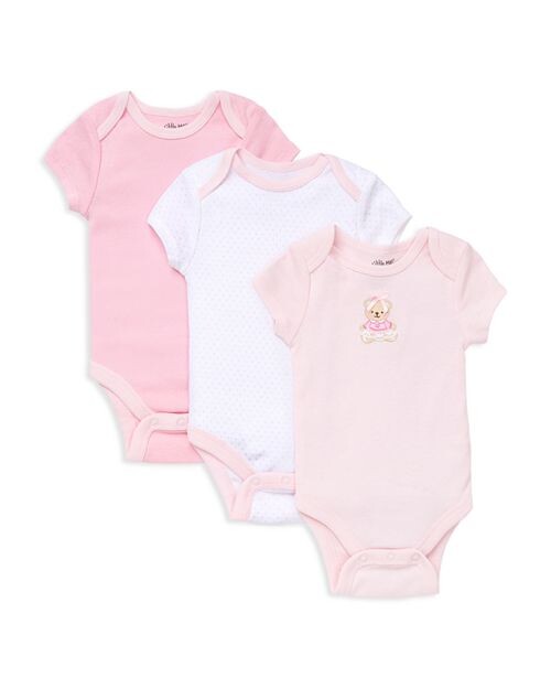 

Боди Bear для девочек, 3 шт. — для малышей Little Me, цвет Pink