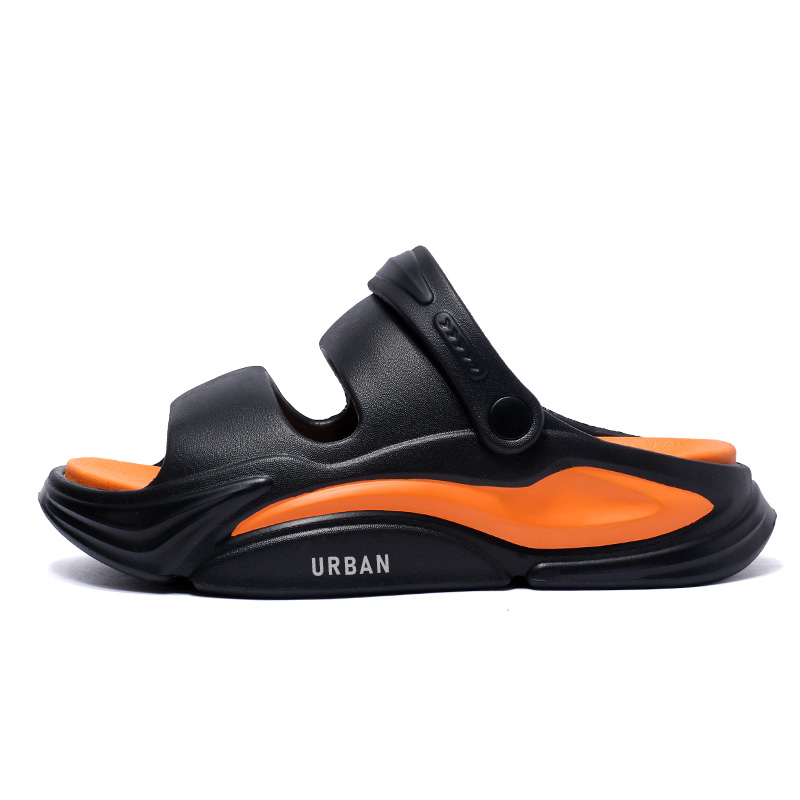 

URBAN AUTHENTIC Пляжные сандалии унисекс черно-оранжевые, цвет Black Orange