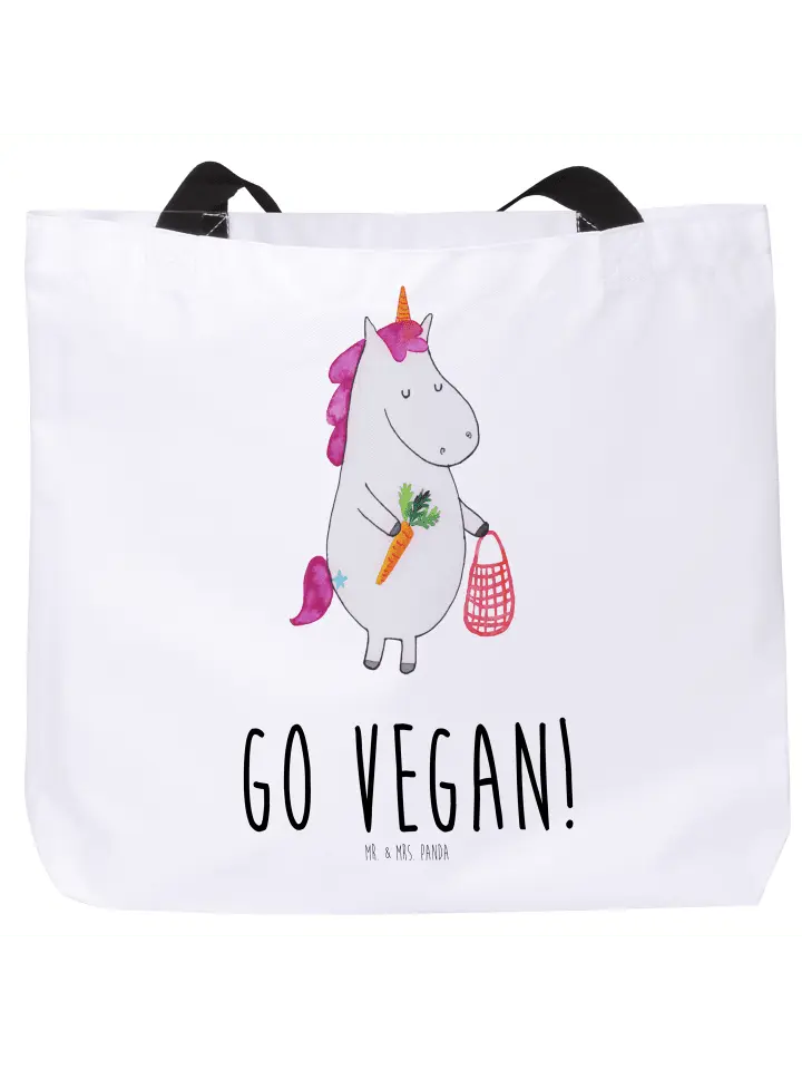 

Сумка-шоппер Mr & Mrs Panda Einhorn Vegan, белый