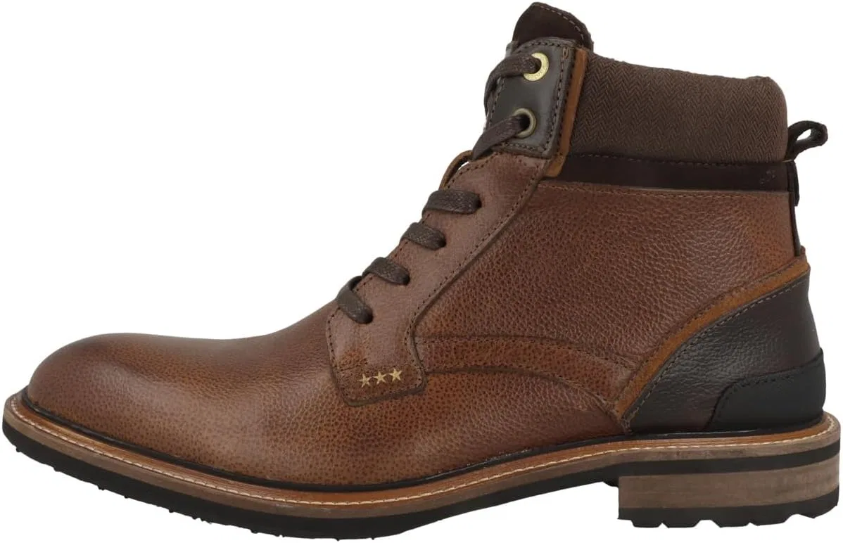 PANTOFOLA D'ORO 1886 Pantofola D'ORO Pantofola d'ORO Pizzoli Uomo Высокие мужские ботинки на шнуровке с аппликацией-лейблом, коричневые, 42 EU