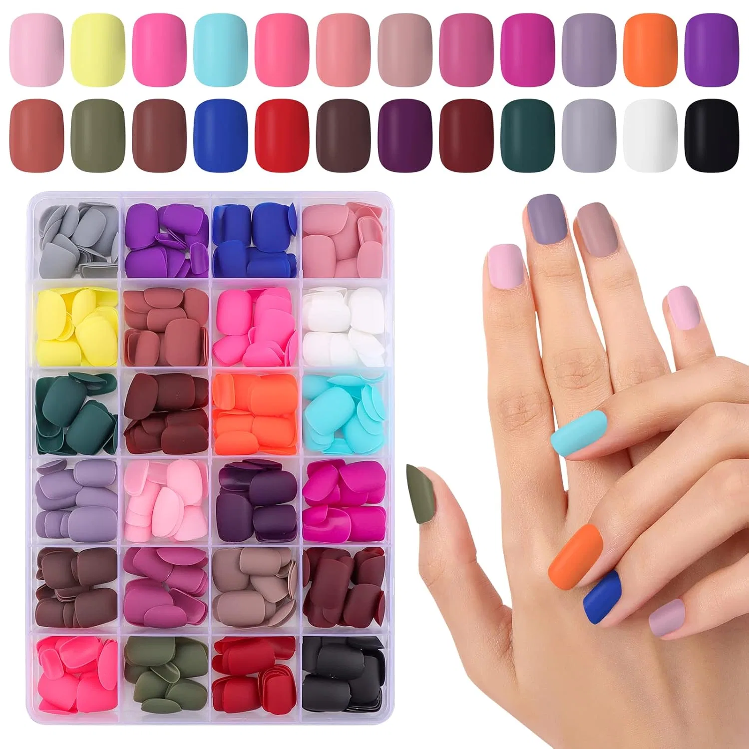 Набор накладных ногтей EBANKU Short Press On Nails Ebanku
