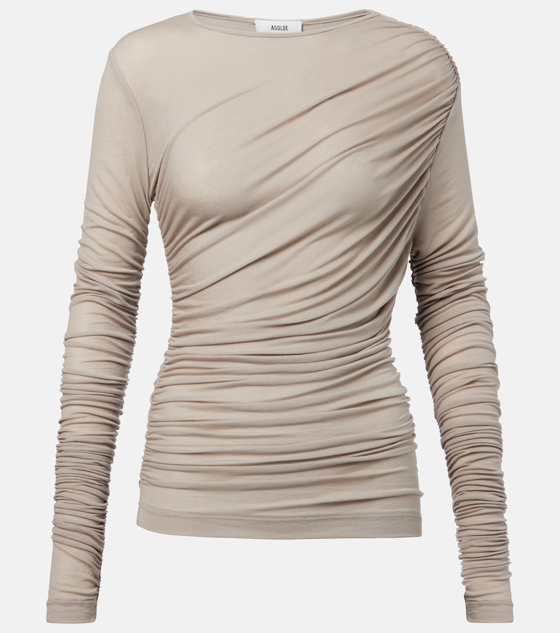 

Топ с плиссировкой Tania Twist Agolde, Dolphin