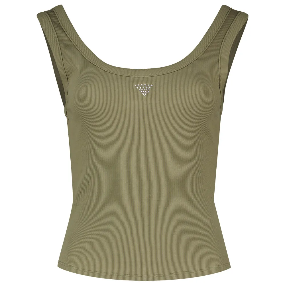 

Футболка без рукавов Guess Triangle Bling Rib, зеленый