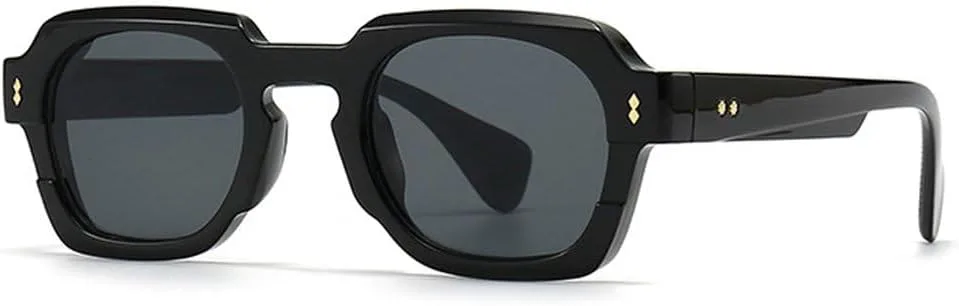 

Популярные модные квадратные женские солнцезащитные очки в винтажном панк-стиле, градиентные очки для мужчин, солнцезащитные очки с заклепками SKFGNX, Black Gray