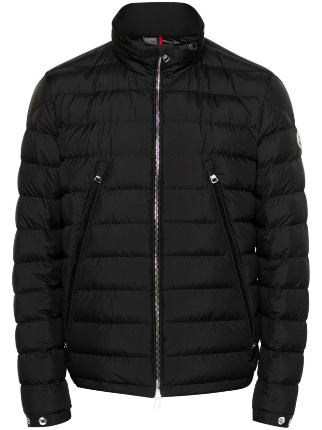 

Moncler пуховик Alfit с капюшоном, черный