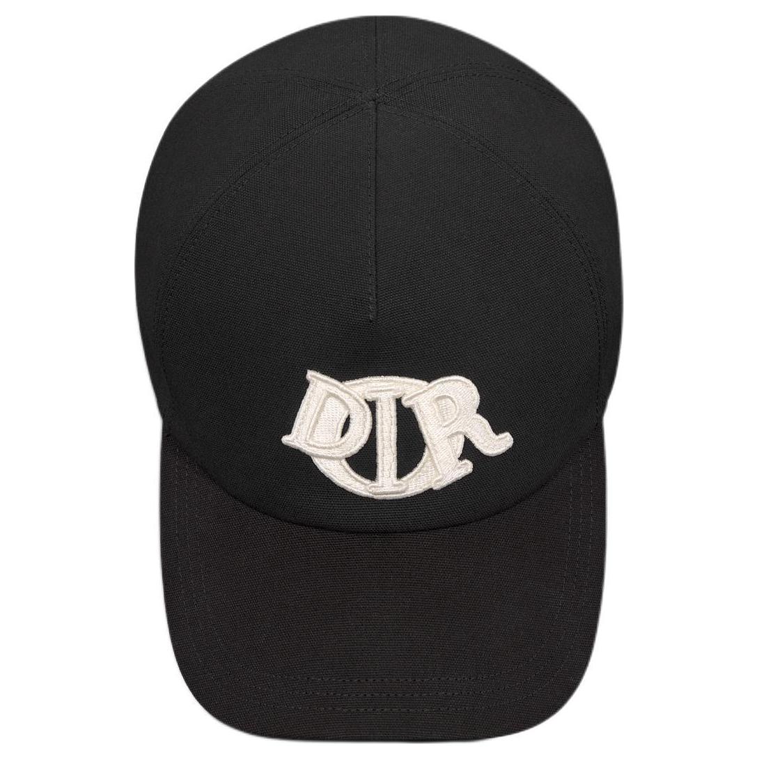 DIOR Хлопковая бейсболка унисекс черная, Black — фото 4