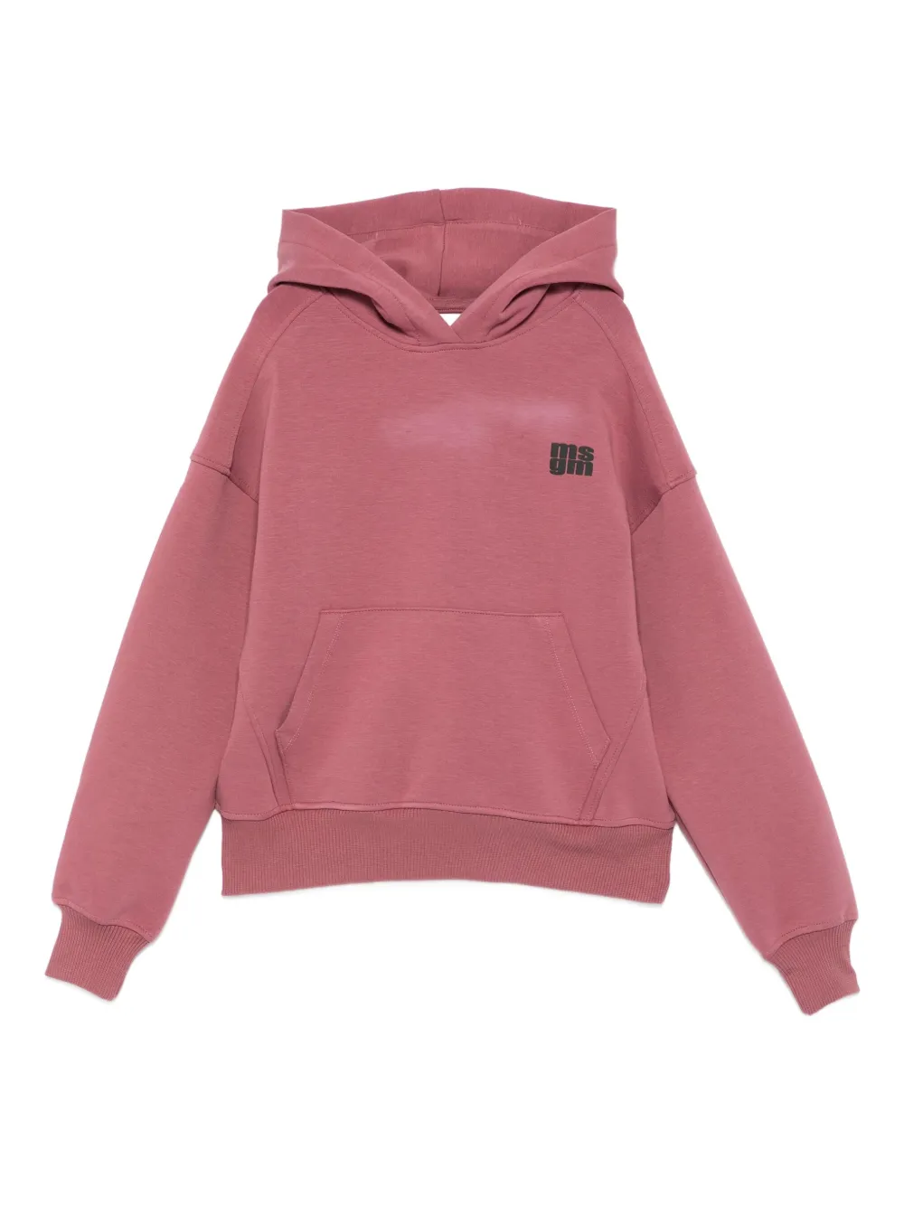 Худи с карманом-муфтой и логотипом Msgm Kids, розовый