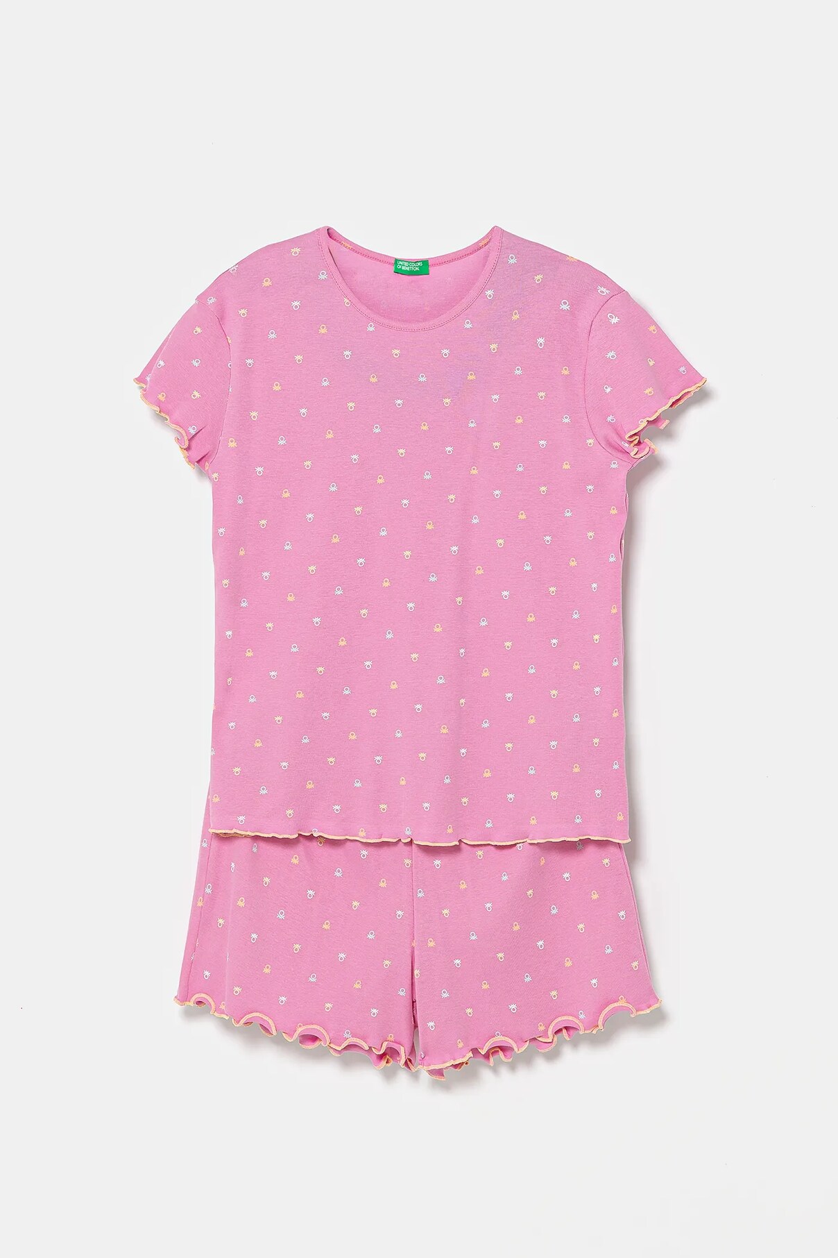 

Детские хлопковые пижамы United Colors Of Benetton, розовый