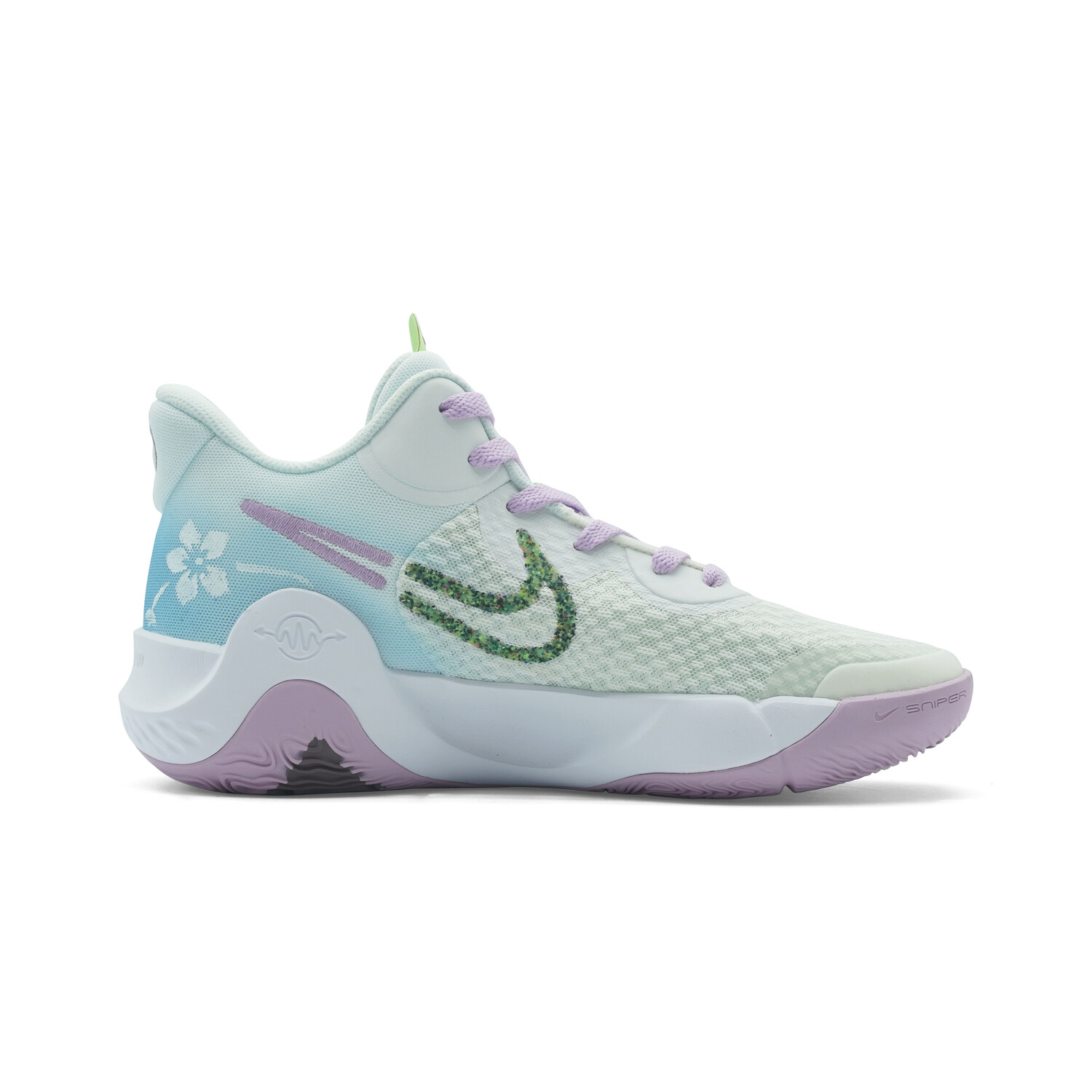 

Кроссовки Nike KD Trey 5 IX Vintage Basketball Shoes Men Mid-top White/Green/Blue, розовый