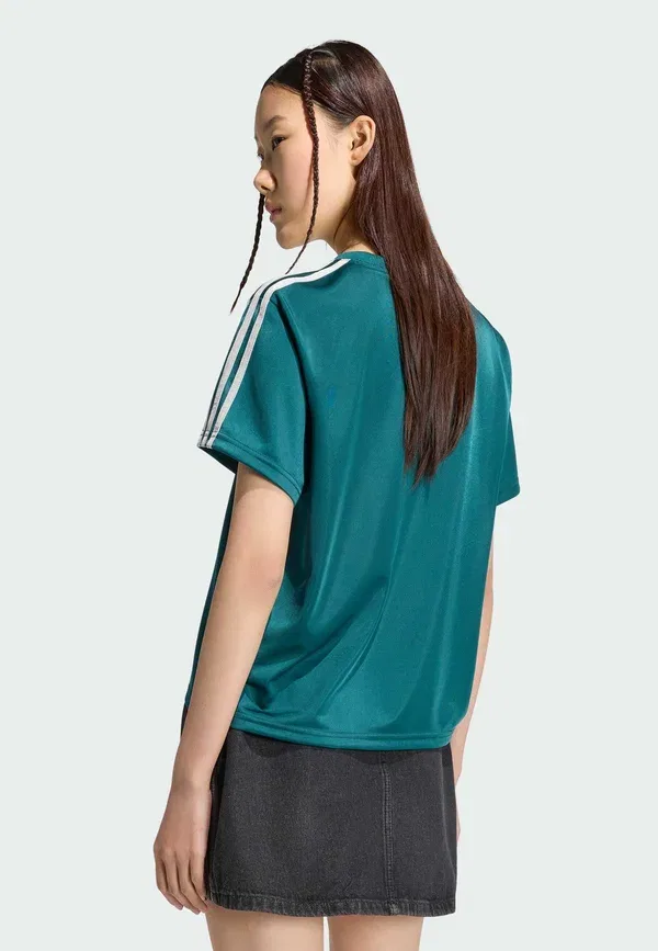 Футболка с принтом Firebird tee Adidas Originals, насыщенный зелёно-серый — фото 2
