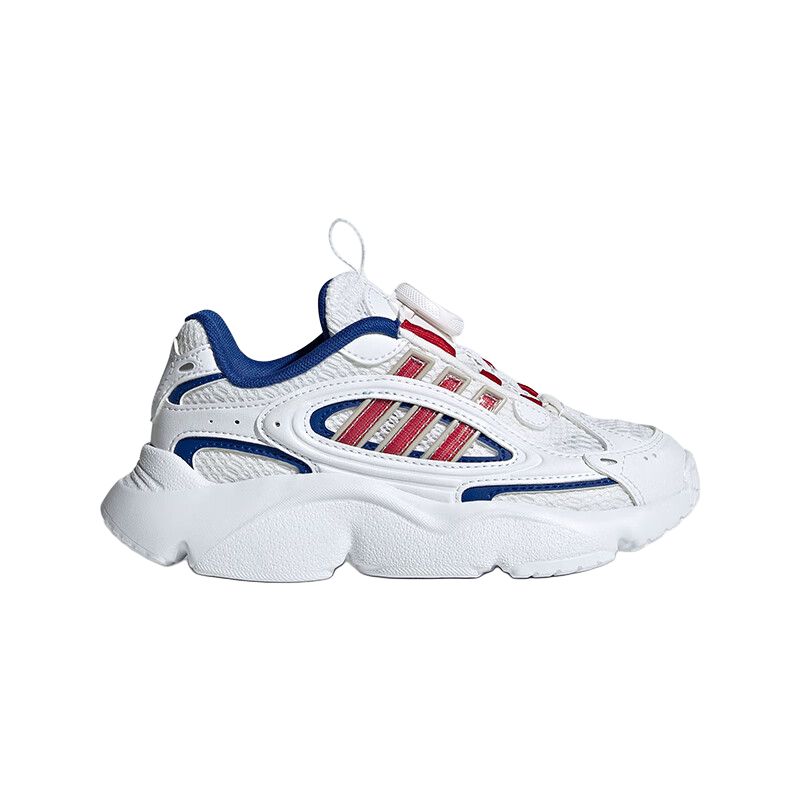 Adidas Originals Детские кроссовки Ozmillen с амортизацией, износостойкие, низкие, белые, серые, красные — фото 2