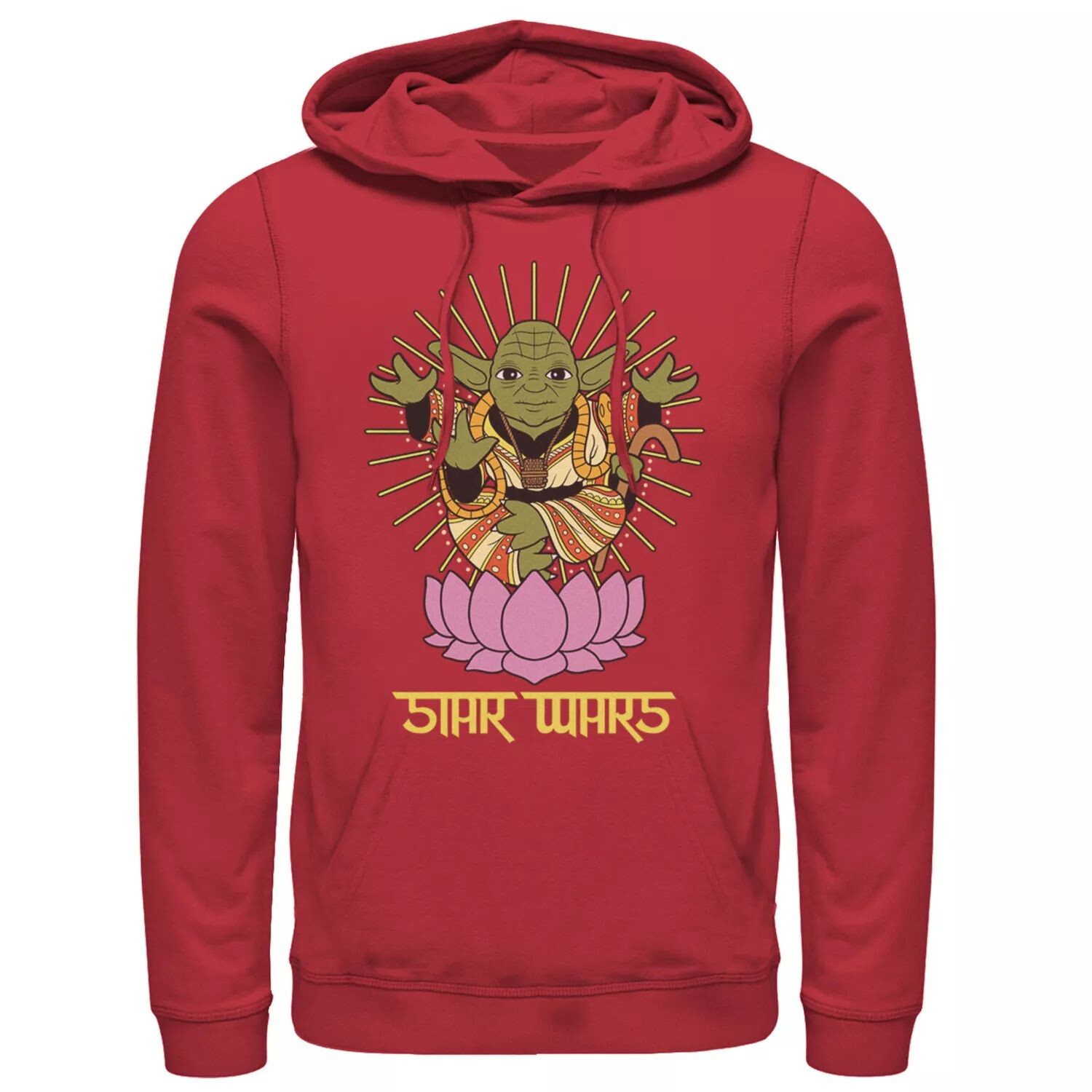 

Мужская толстовка с портретом Yoda Lotus Flower Star Wars