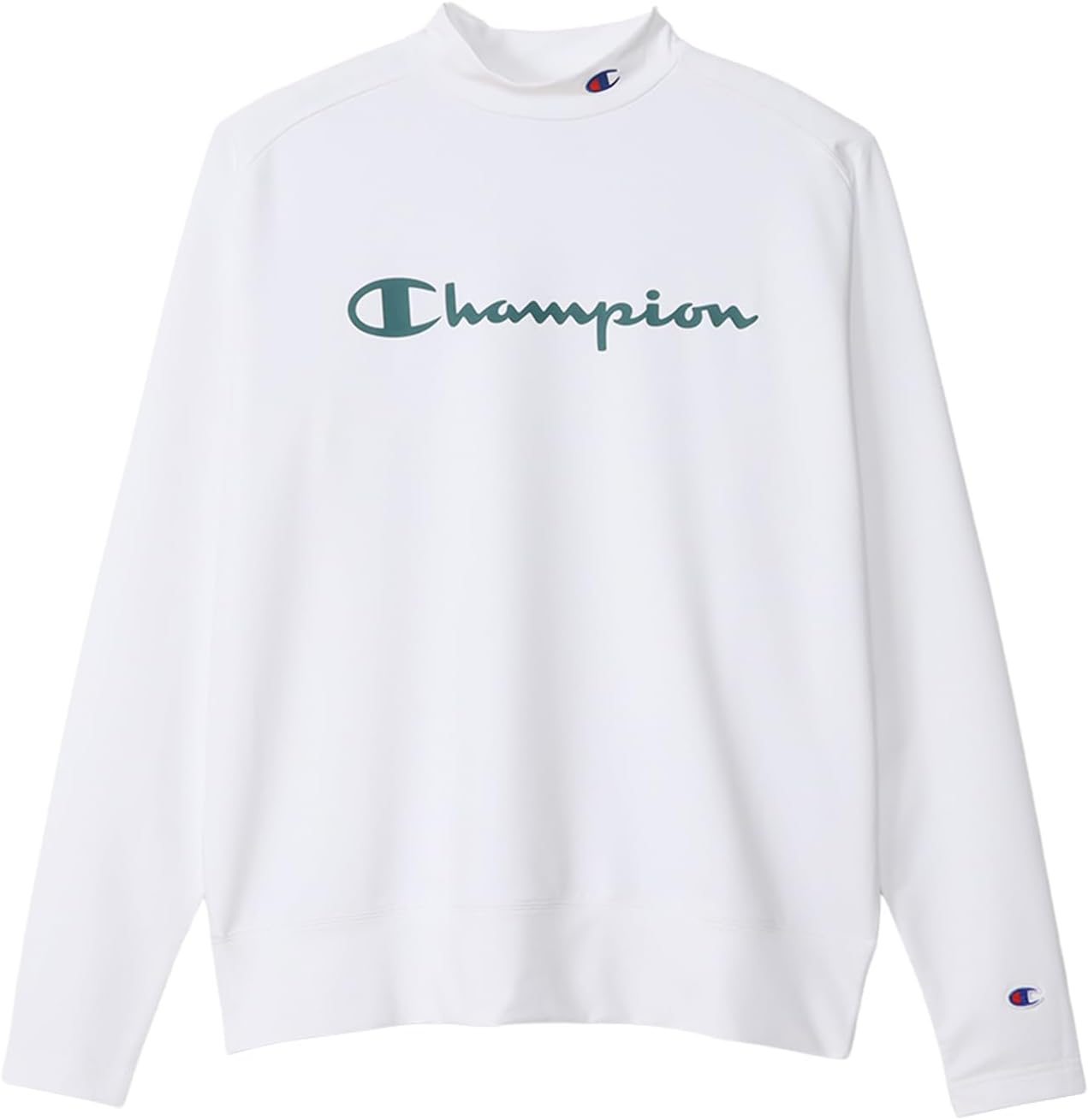 

Мужская футболка с длинным рукавом Champion, антибактериальная, влагоотводящая, быстросохнущая, эластичная, с защитой от УФ-излучения, с логотипом, воротником-стойкой, C3-ZG402, белый