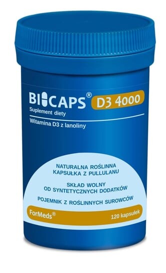 

Bicaps D3 4000, биологически активная добавка, 120 капсул. Formeds