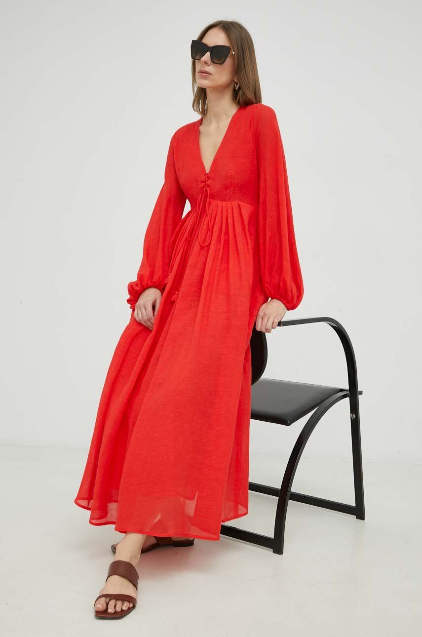 

Платье с добавлением льна Weekend Max Mara, красный