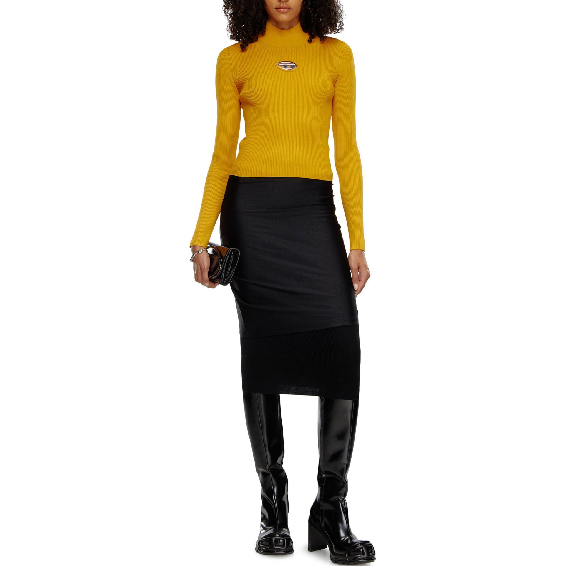 Футболка M Valari Tn Rib Knit DIESEL, светло-коричневая — фото 3