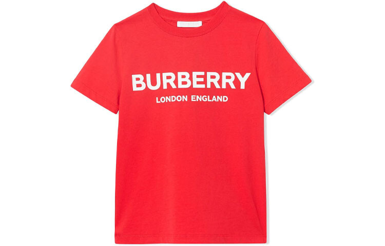 

Футболка детская Burberry, красный / белый