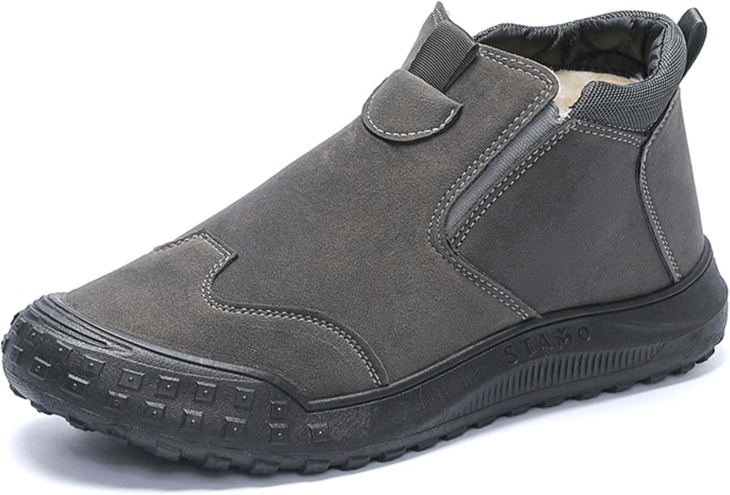 

Зимние водо- и морозостойкие плюшевые теплые сапоги с высоким голенищем, противоскользящие, повседневные и удобные для походов Generic, серый