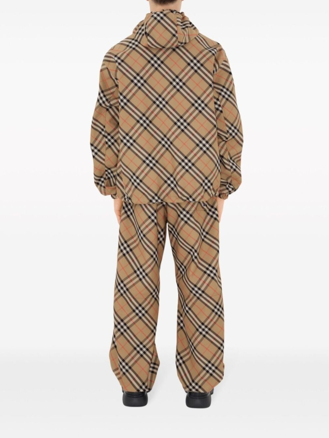 

Клетчатые брюки прямого кроя Burberry, коричневый