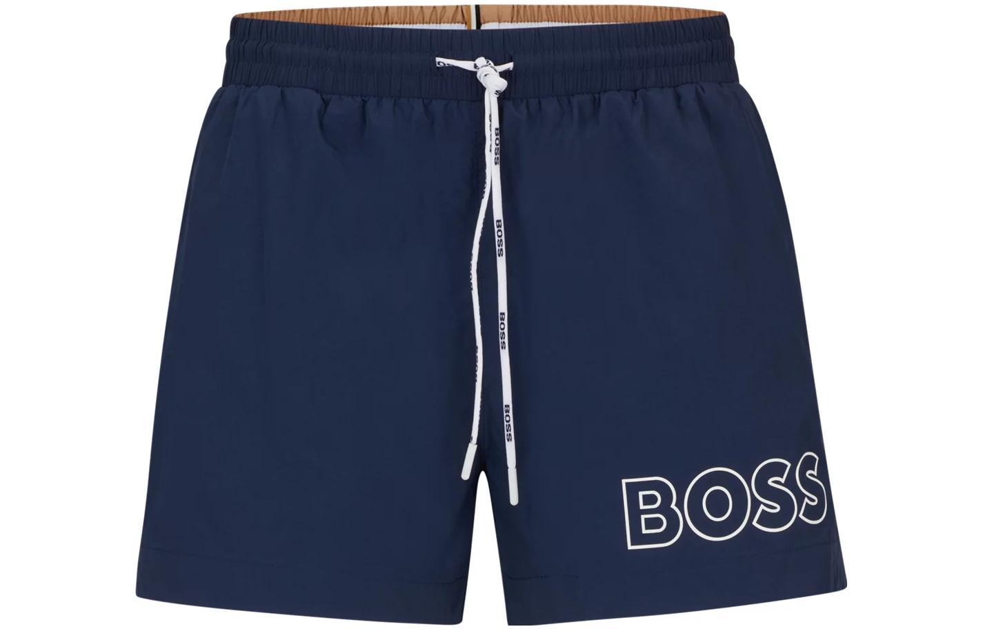 

Плавки-шорты с завязками и принтом логотипа Boss HUGO BOSS, синий