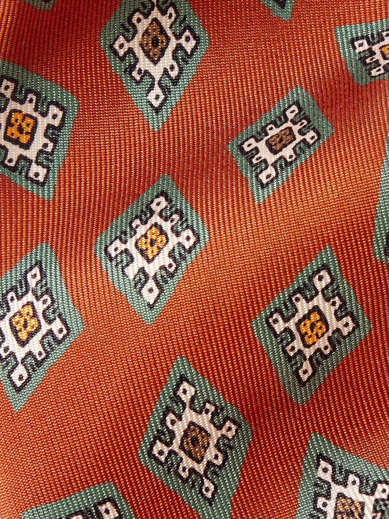 

Галстук из шелковой саржи с принтом, 8 см RUBINACCI, красный