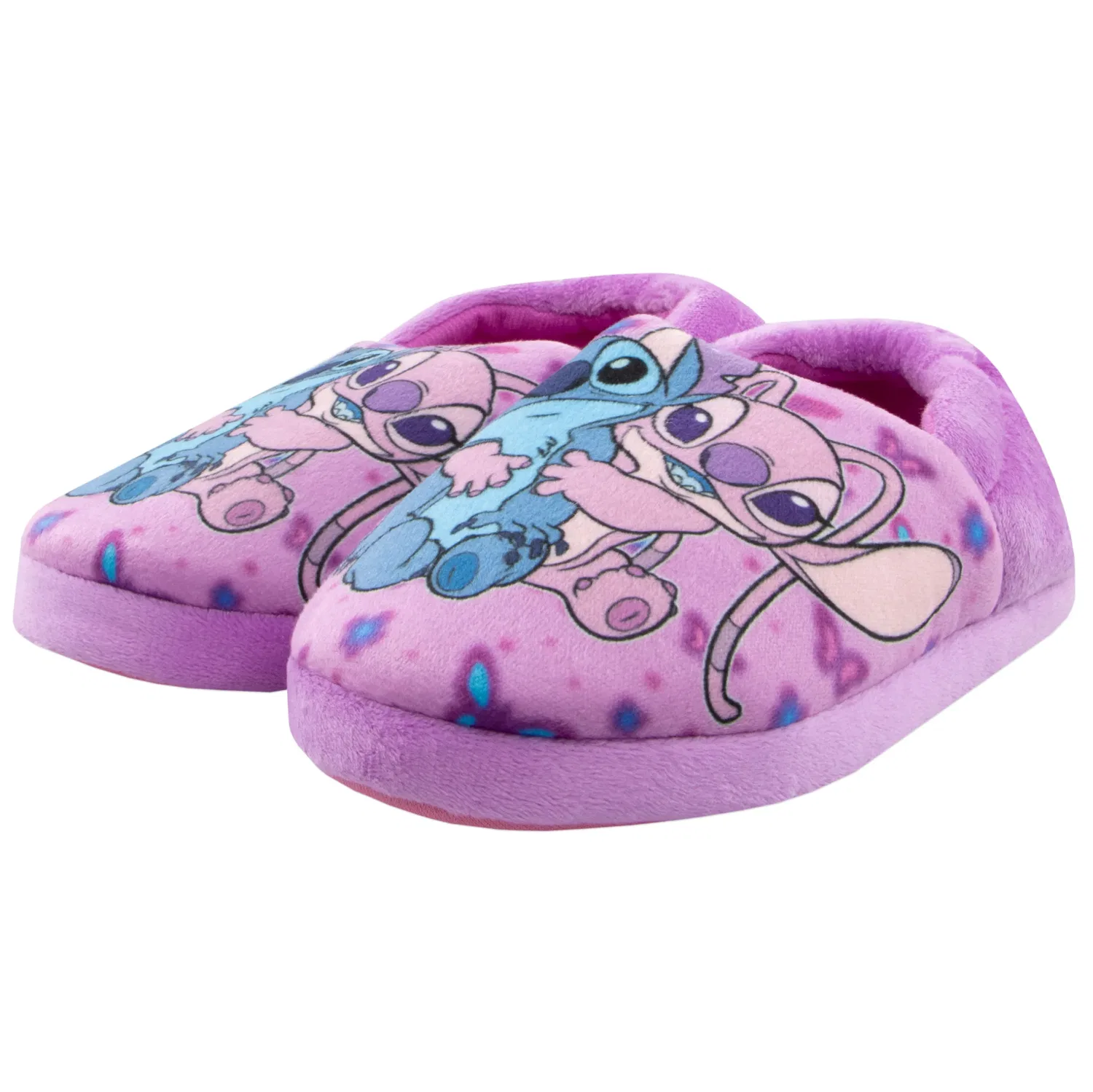 Тапочки детские с принтом Lilo & Stitch Disney, фиолетовый — фото 2