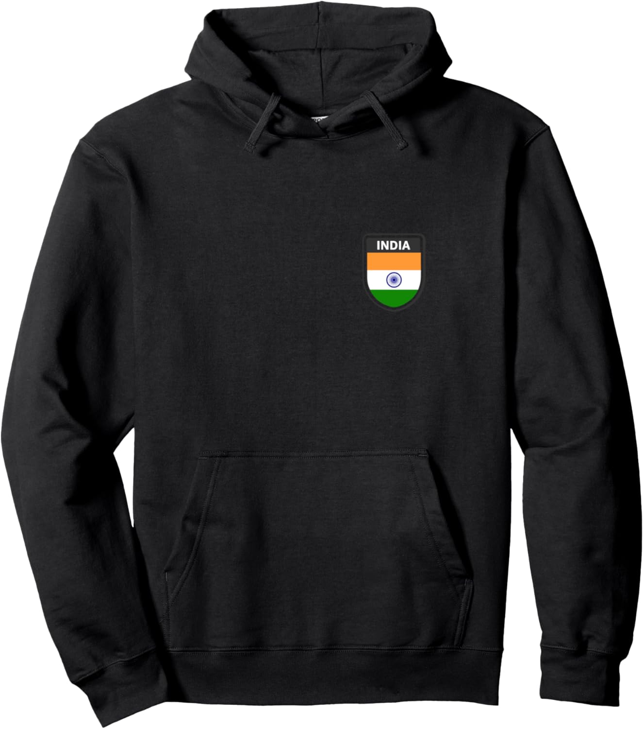

Толстовка с изображением флага Индии India, черный