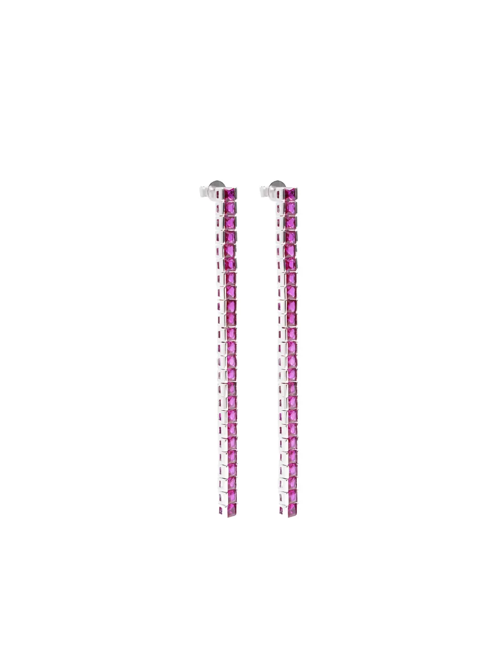 

Теннисные серьги с квадратными камнями Izabel Display, серебряный
