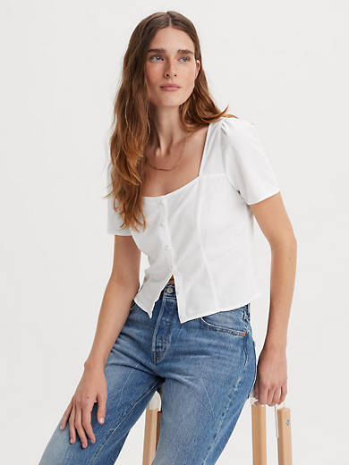 

Блузка Pascale с коротким рукавом Levi's, цвет Ecru - White